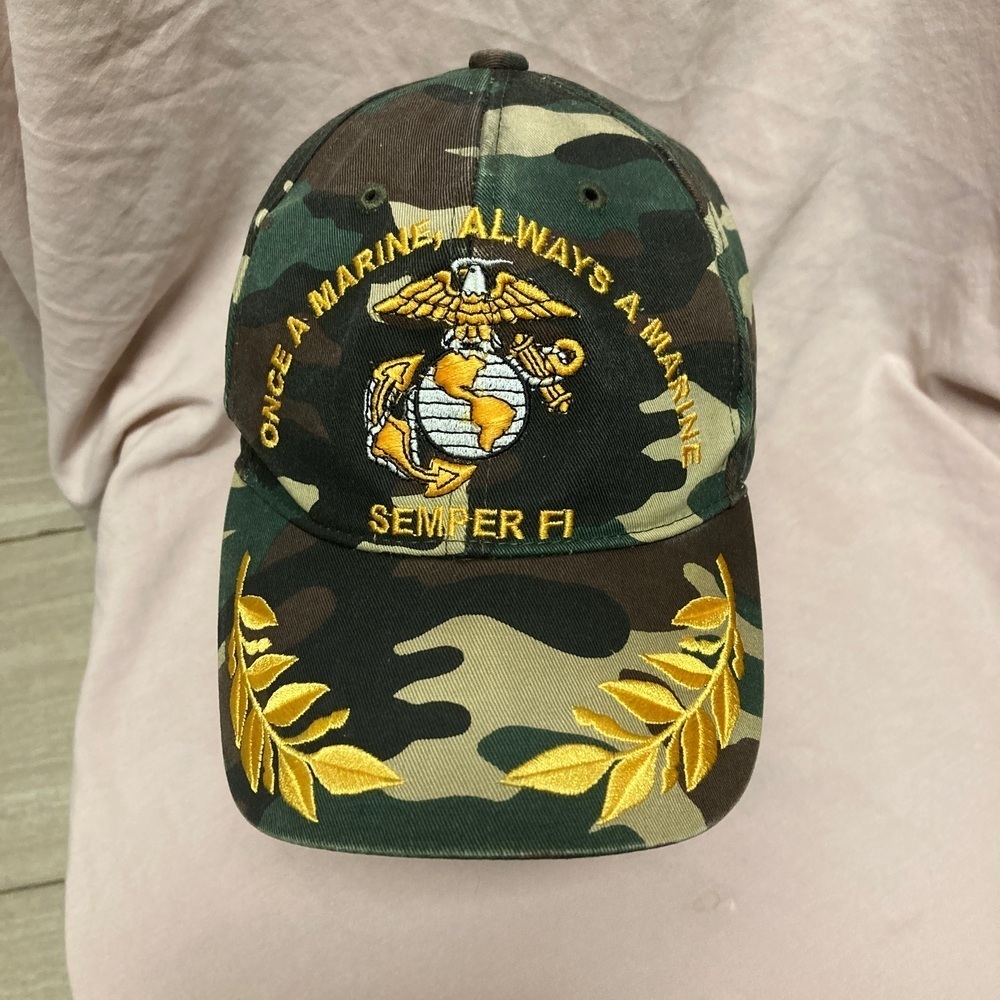 Once A Marine, Always A Marine Semper Fi Camo Hat